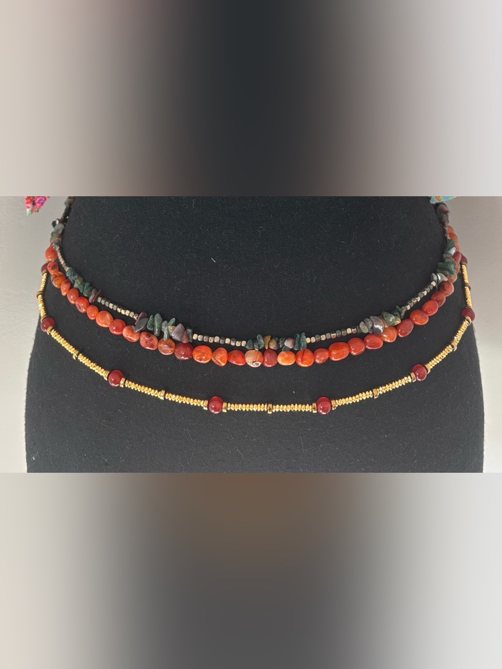 Genuine Indian Agate & Hematite Stone Belly Chain // Crystal Body Jewelry💫 - Picture 3 of 3